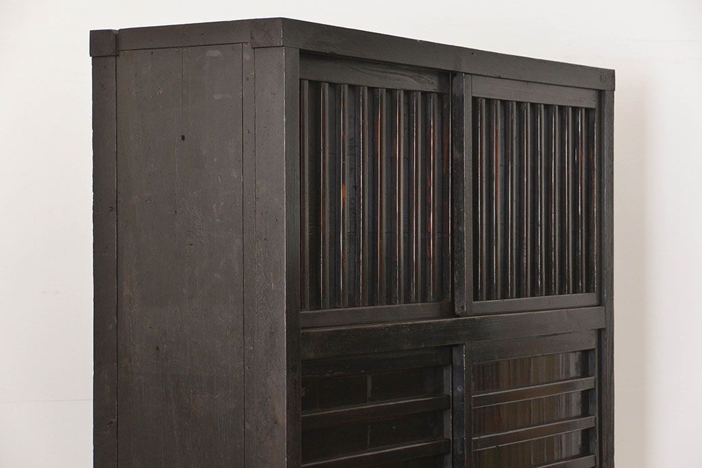 アンティーク家具　古民具・骨董 古作造り　味わい深い時代棚(水屋箪笥、収納棚、時代箪笥)