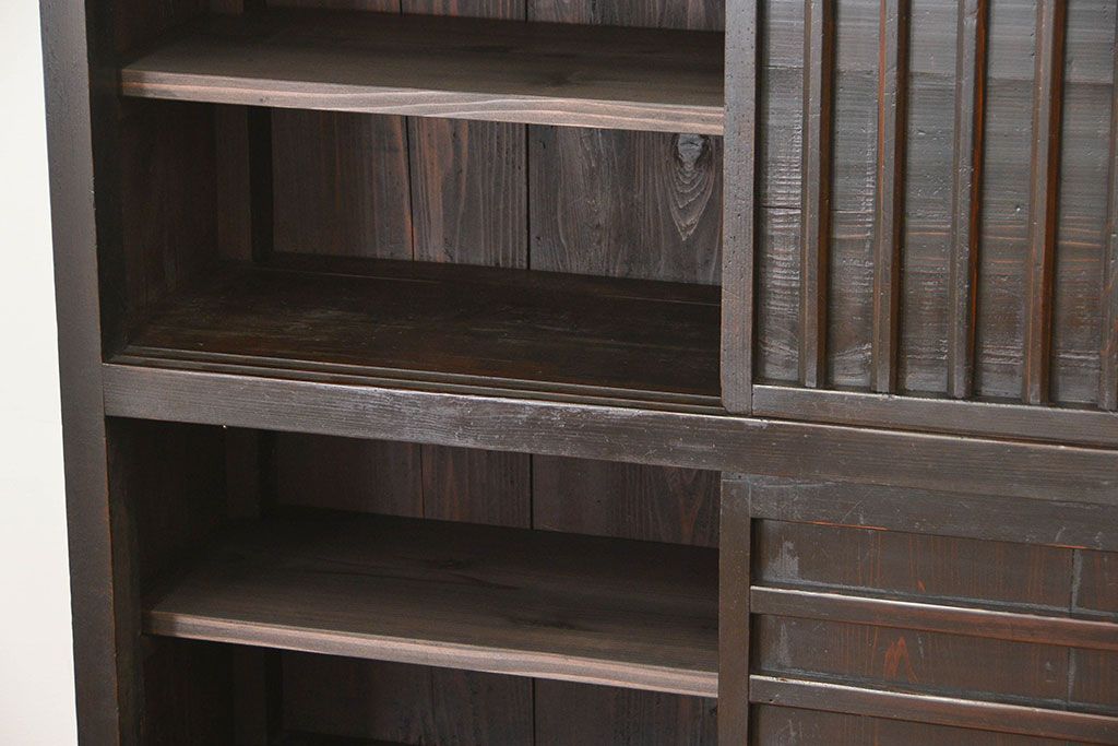 アンティーク家具　古民具・骨董 古作造り　味わい深い時代棚(水屋箪笥、収納棚、時代箪笥)