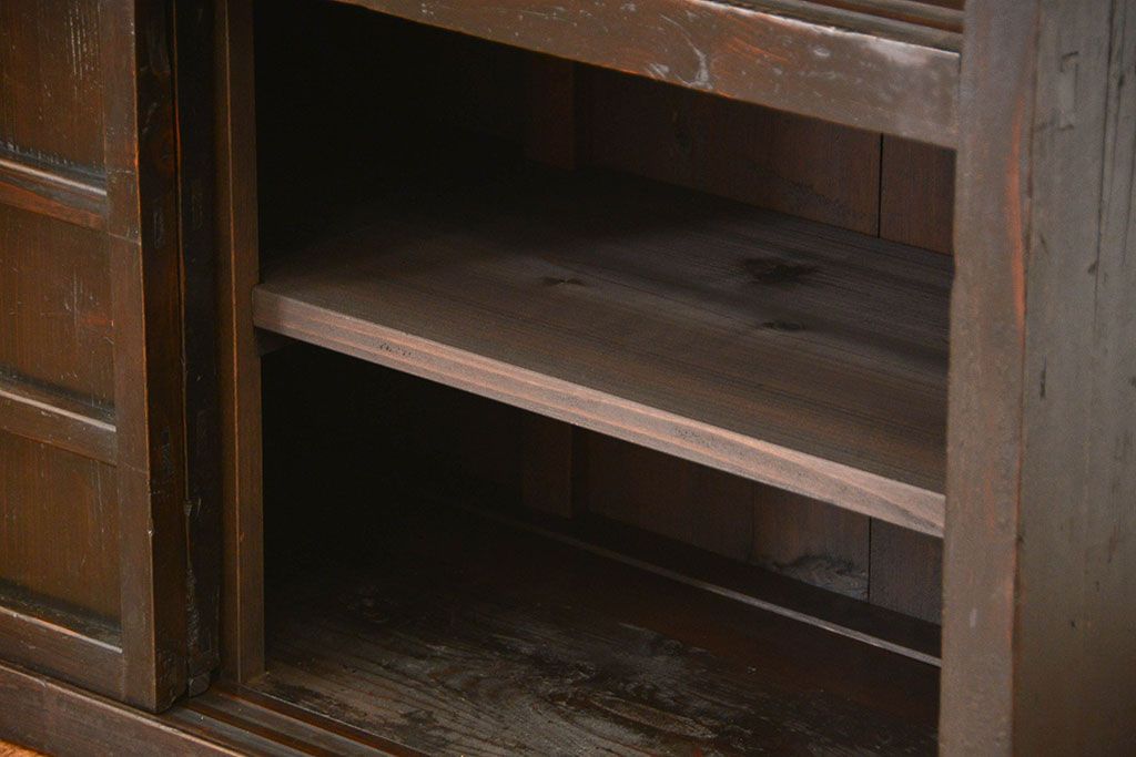 アンティーク家具　古民具・骨董 古作造り　味わい深い時代棚(水屋箪笥、収納棚、時代箪笥)