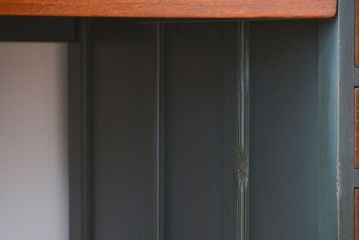 アンティーク家具　アンティークペイント 古いナラ材!上質なロールトップデスク(ライティングビューロー、机、在宅ワーク、在宅用)
