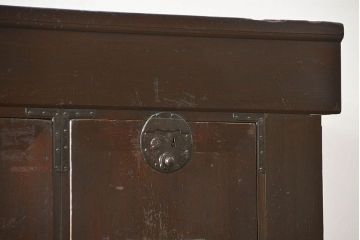 和製アンティーク　古民具・骨董　特別注文造り　大きな商屋の特大関西帳場箪笥(水屋箪笥、収納棚、戸棚、店舗什器)