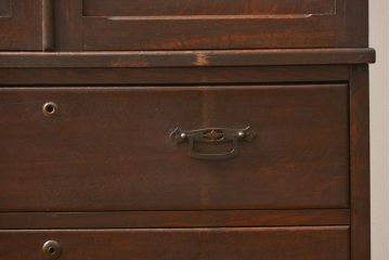 アンティーク家具　アンティーク 象嵌入りの上質な二段重ね衣装盆付きチェスト(箪笥、タンス、たんす)