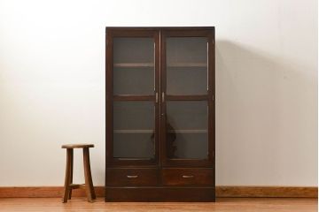 レトロ家具　昭和レトロ 大振りな本箱(収納棚、ブックケース)