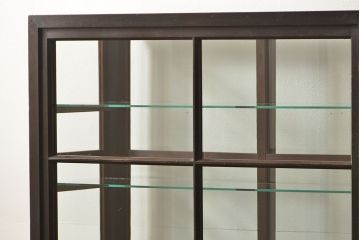 アンティーク家具　アンティーク 希少なデザインの2段重ね5面ガラスケース(ショーケース、収納棚、陳列棚)