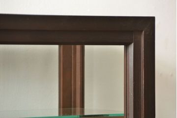 アンティーク家具　アンティーク 希少なデザインの2段重ね5面ガラスケース(ショーケース、収納棚、陳列棚)