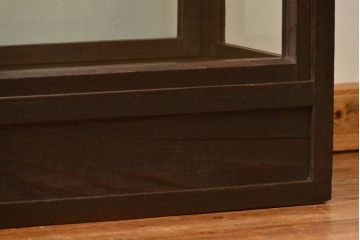 アンティーク家具　アンティーク 希少なデザインの2段重ね5面ガラスケース(ショーケース、収納棚、陳列棚)