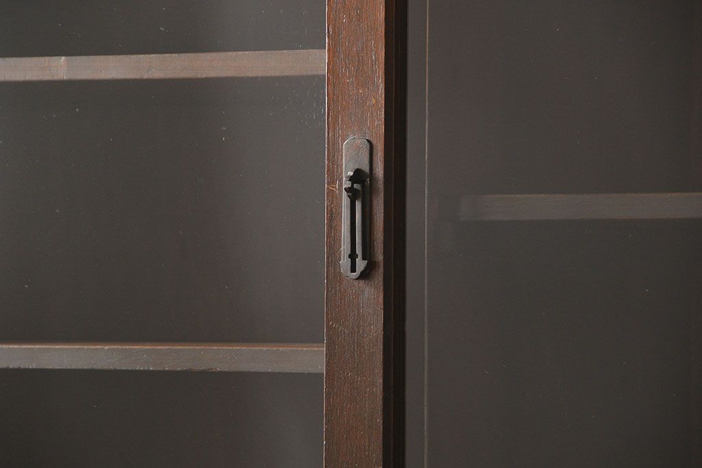 アンティーク家具　アンティーク 小物整理に便利!23杯引き出し収納棚(ガラスケース、薬箪笥)