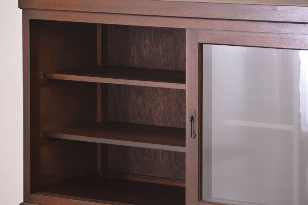 アンティーク家具　アンティーク 小物整理に便利!23杯引き出し収納棚(ガラスケース、薬箪笥)