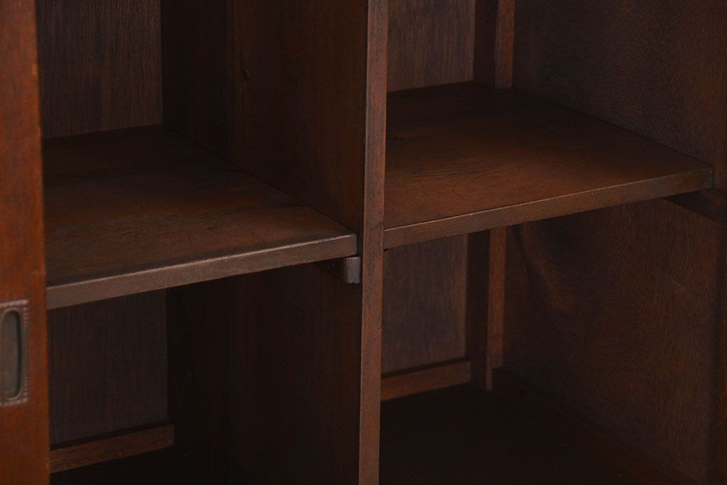 アンティーク家具　アンティーク 小物整理に便利!23杯引き出し収納棚(ガラスケース、薬箪笥)