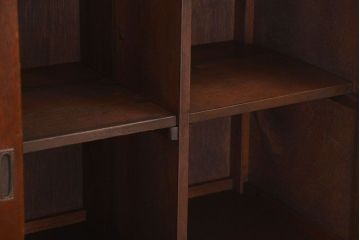 アンティーク家具　アンティーク 小物整理に便利!23杯引き出し収納棚(ガラスケース、薬箪笥)