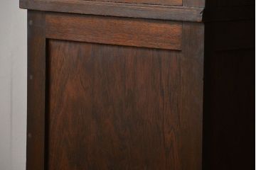 アンティーク家具　アンティーク 小物整理に便利!23杯引き出し収納棚(ガラスケース、薬箪笥)