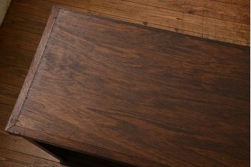 アンティーク家具　アンティーク 小物整理に便利!23杯引き出し収納棚(ガラスケース、薬箪笥)