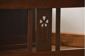 アンティーク家具　アンティーク 古いナラ材の上質で大振りな片袖机(デスク、在宅ワーク、在宅用作業台、テーブル)