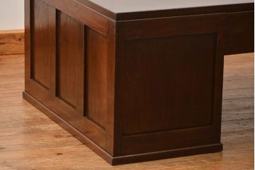 アンティーク家具　アンティーク 古いナラ材の上質で大振りな片袖机(デスク、在宅ワーク、在宅用作業台、テーブル)