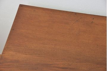 アンティーク家具　アンティークペイント　モールガラスの小窓付き両袖机(テーブル、デスク、在宅ワーク、在宅用、作業台)