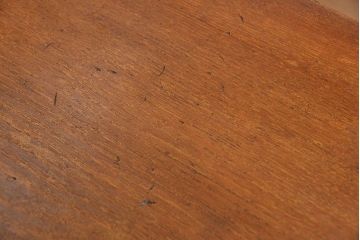 アンティーク家具　アンティークペイント　モールガラスの小窓付き両袖机(テーブル、デスク、在宅ワーク、在宅用、作業台)