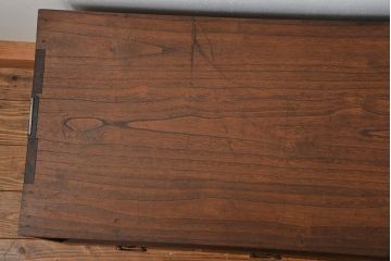 レトロ家具　昭和レトロ ダイヤガラス入りローボード(ローチェスト、TVボード、テレビ台)