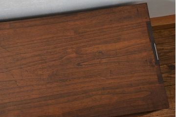 レトロ家具　昭和レトロ ダイヤガラス入りローボード(ローチェスト、TVボード、テレビ台)