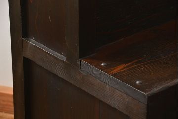 アンティーク家具　古民具・骨董 杢目が素晴らしい小さな階段箪笥(時代箪笥、箱階段)