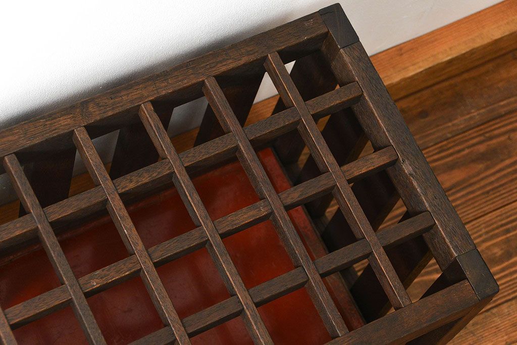 アンティーク雑貨　アンティーク 古い木の大きな受け皿付き傘立て(アンブレラスタンド)