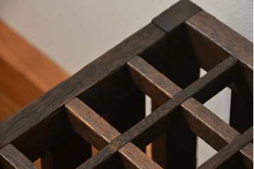 アンティーク雑貨　アンティーク 古い木の大きな受け皿付き傘立て(アンブレラスタンド)