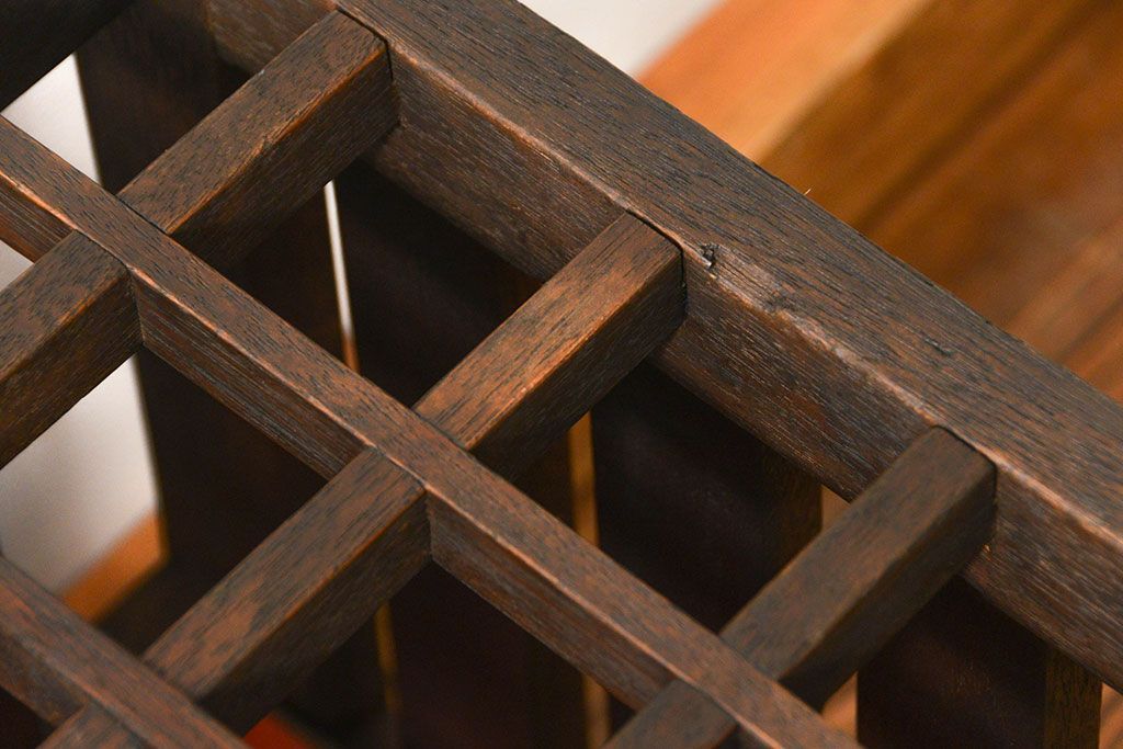 アンティーク雑貨　アンティーク 古い木の大きな受け皿付き傘立て(アンブレラスタンド)