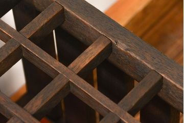 アンティーク雑貨　アンティーク 古い木の大きな受け皿付き傘立て(アンブレラスタンド)