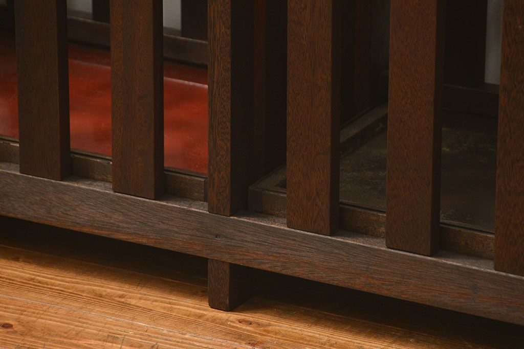 アンティーク雑貨　アンティーク 古い木の大きな受け皿付き傘立て(アンブレラスタンド)