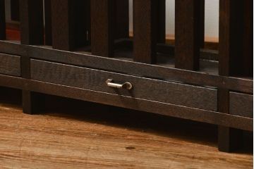 アンティーク雑貨　アンティーク 古い木の大きな受け皿付き傘立て(アンブレラスタンド)