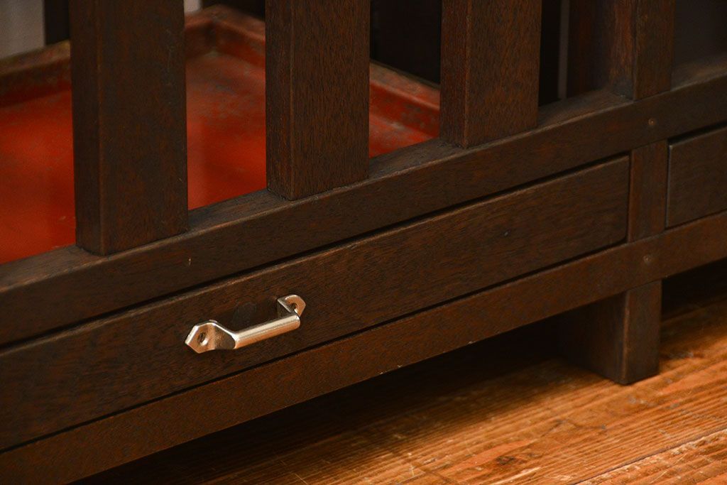 アンティーク雑貨　アンティーク 古い木の大きな受け皿付き傘立て(アンブレラスタンド)