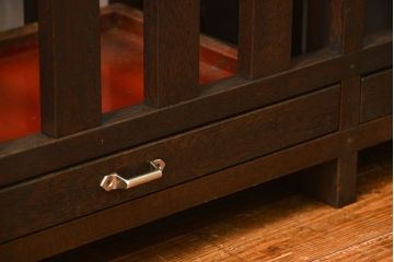 アンティーク雑貨　アンティーク 古い木の大きな受け皿付き傘立て(アンブレラスタンド)