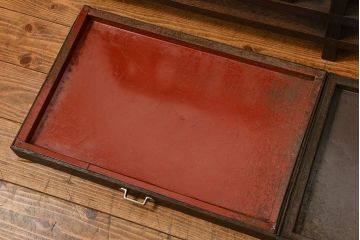 アンティーク雑貨　アンティーク 古い木の大きな受け皿付き傘立て(アンブレラスタンド)