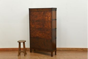 アンティーク家具　イギリスアンティーク オーク材　脚付きスタッキングブックケース(1)(本箱、収納棚、書棚、キャビネット)