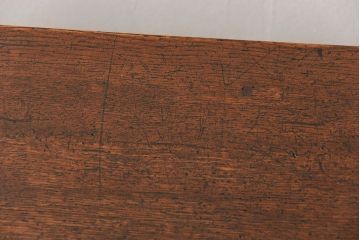 アンティーク家具　アンティーク 天板ナラ材の薄型作業台(1)(サイドテーブル、机、在宅ワーク、在宅用デスク)