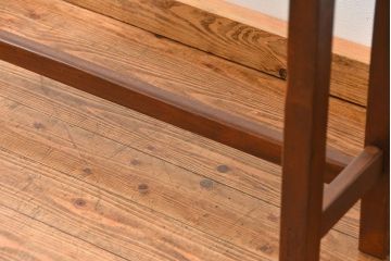 アンティーク家具　アンティーク 天板ナラ材の薄型作業台(1)(サイドテーブル、机、在宅ワーク、在宅用デスク)