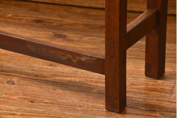 アンティーク家具　アンティーク 天板ナラ材の薄型作業台(1)(サイドテーブル、机、在宅ワーク、在宅用デスク)