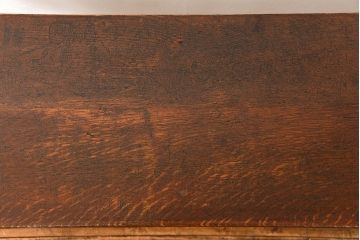 アンティーク家具　アンティーク 天板ナラ材の薄型作業台(2)(サイドテーブル、机、在宅ワーク、在宅用デスク)