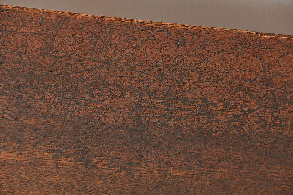 アンティーク家具　アンティーク 古い木のシンプルな薄型作業台(サイドテーブル、机、在宅ワーク、在宅用デスク)