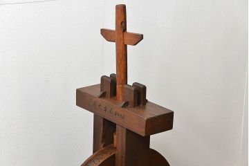 アンティーク雑貨　古民具・骨董 特大!総欅材井戸の滑車(つるべ)