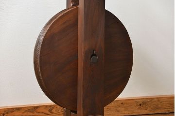 アンティーク雑貨　古民具・骨董 特大!総欅材井戸の滑車(つるべ)