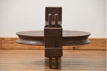 アンティーク雑貨　古民具・骨董 特大!総欅材井戸の滑車(つるべ)