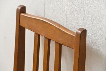 レトロ家具　アンティークリネン座面のレトロな椅子(2)(イス、チェア)