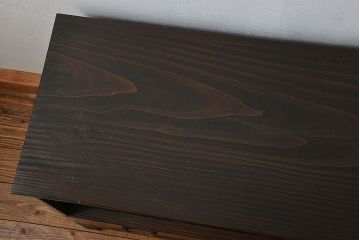 アンティーク家具　アンティーク シックなダイヤガラス　脚付きローボード(テレビ台、TVボード)