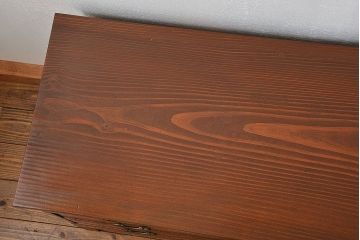レトロ家具　昭和レトロ 脚付き!古い木のシンプルなローチェスト(ローボード・箪笥)