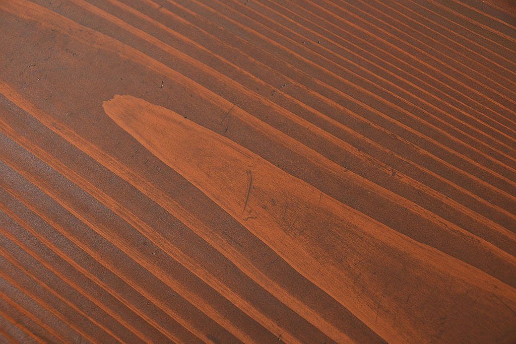 レトロ家具　昭和レトロ 脚付き!古い木のシンプルなローチェスト(ローボード・箪笥)