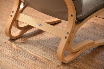 中古 展示・美品　カリモク　レトロモダン　WDモデル革張りソファー(2) 定価約12万円