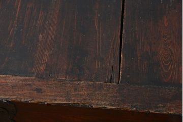 アンティーク家具　古民具・骨董 江戸期　前面欅材　素晴らしい状態の米沢車箪笥　(帳場箪笥、船箪笥)