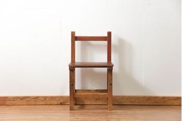 アンティーク家具　古い木のペンキのはげたアンティークチェア1脚　(椅子、イス)