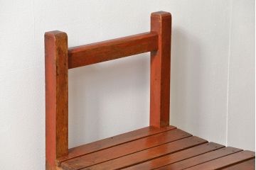 アンティーク家具　古い木のペンキのはげたアンティークチェア1脚　(椅子、イス)