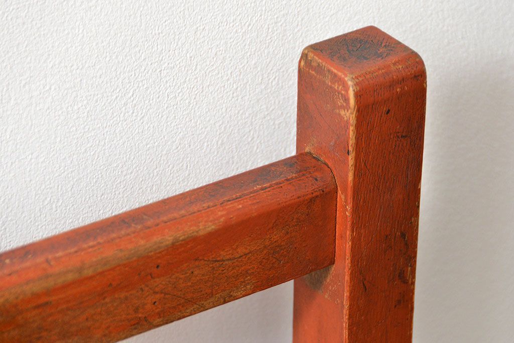 アンティーク家具　古い木のペンキのはげたアンティークチェア1脚　(椅子、イス)